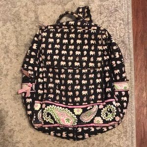 Vera Bradley pink elephant large backpack